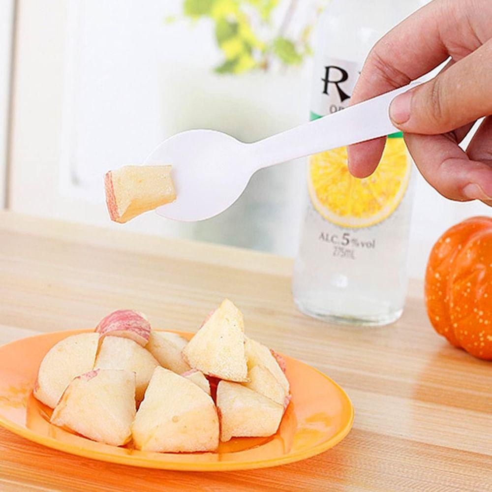 100Pcs Individually Packaged Disposable Spoon Fork Eco-Friendly Dessert Cake Fork  Commercial