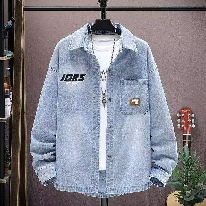 Men S Gradient Workwear Jacket Loose Casual For Teen Students