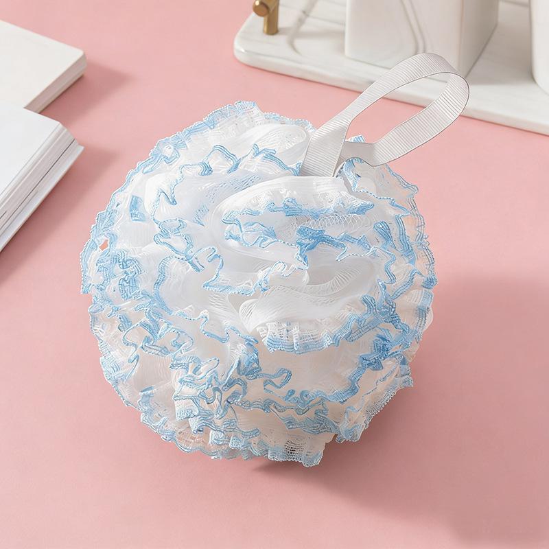Xiaohongshu Super Soft Lace Bath Sponge - Large, Non-Shedding, Lathering Scrub Ball for Shower