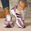 Four Season New Thick Soled Student Women's Casual Shoes, Breathable Sports Shoes, Stylish and Versatile Color Blocking
