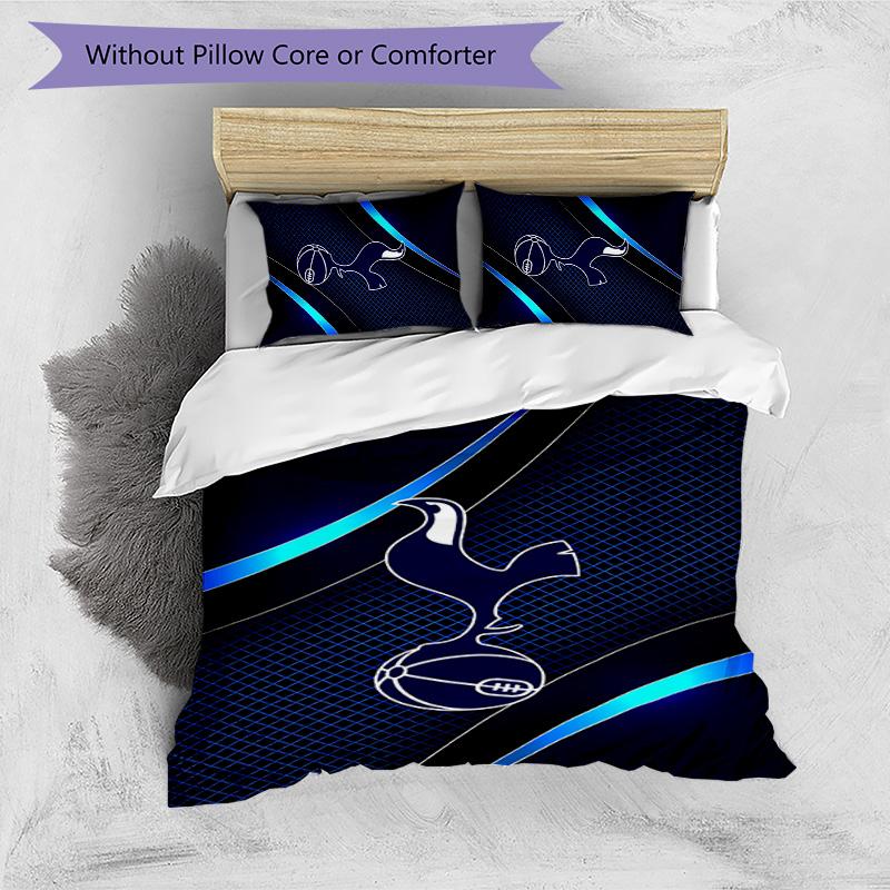 3pcs Tottenham Hotspur F.C pattern bedding set duvet cover set includes duvet cover &pillowcases,perfect all season bedroom decoration&gift