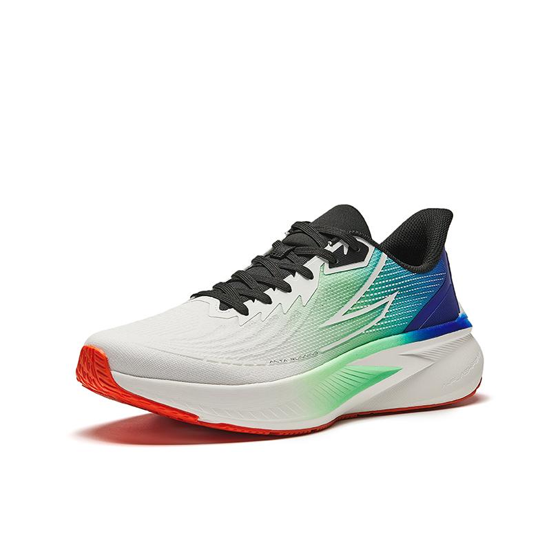 Anta Poison Spike Comfortable Versatile Shock Absorbing Wear Resistant Low Top Running Shoes Men Sneaker Paper-White 912435517-2