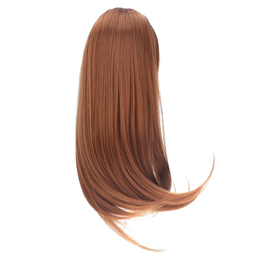 8in to 9in Doll Hair Wig High Temperature Fiber Mesh Long Curly Doll Hair Replacement for 1 3 Doll Crimson