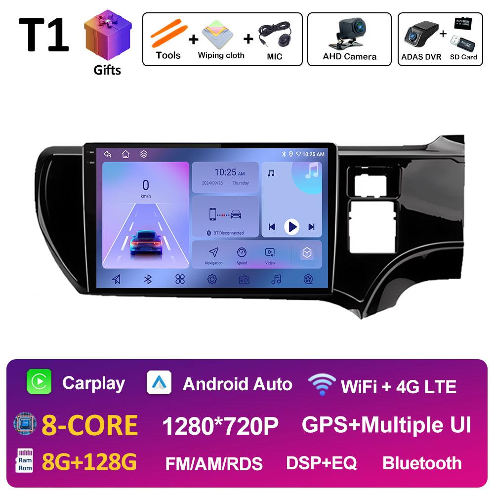 Android Auto Wireless Carplay For Toyota Aqua 2011 2012 2013 - 2017 Bluetooth Car Multimedia Video Radio Player Accessories WIFI