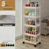 Compact Mobile Storage Rack for Kitchen, Bedroom, or Bathroom