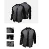 Men's Baseball Jacket Big Pocket Leather Sleeve Slim Design Coats