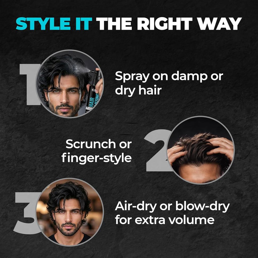 Beardo Spray Sale Marino Volumizzante per Capelli 50 ml Spray Texturizzante a Tenuta Opaca Finish Naturale Spray Styling Capelli per Uomo Donna