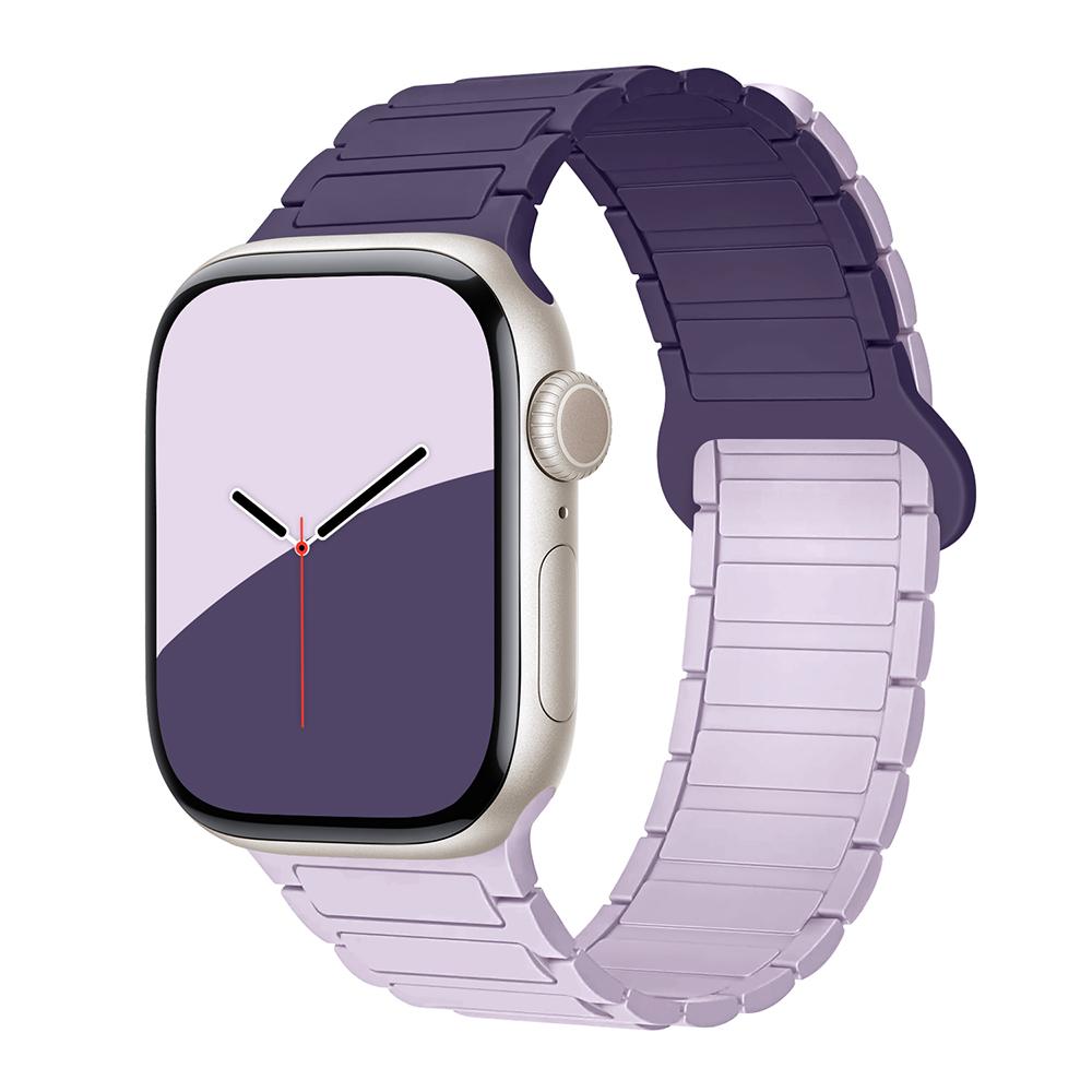 Magnetic Silicone Strap for Apple Watch Band Ultra 2/3 49mm 44mm 40mm 42mm 46mm 41mm 45mm Bracelet IWatch Series 11 10 9 8 7 6 SE 5 4 Correa
