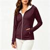 Women's Fashion Zip Up Hoodie Lightweight Long Sleeve Hooded Jacket with Pockets and Printed Design for Sun Protection