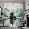 2pcs   Spring Summer Curtains Fog Forest Art Digital Print Drapes Durable 100% Polyester Fabric All Seasons Ldeal for Bedroom