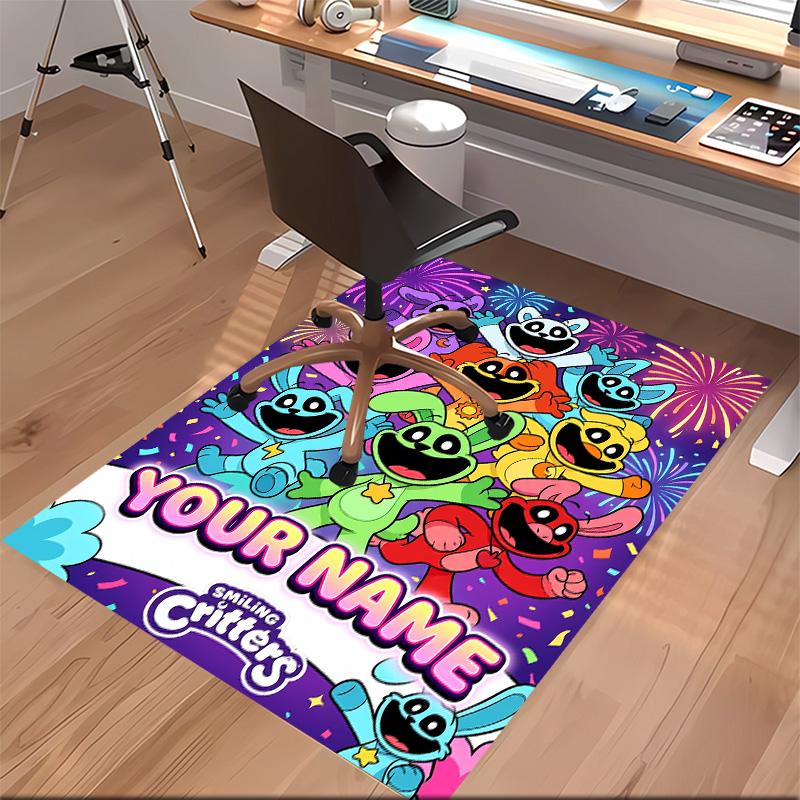 Custom personalization Smiling Critters Print Area Rug - Soft, Washable Non-Slip Indoor Mat,Living Room,Home&Office Decorative Rug