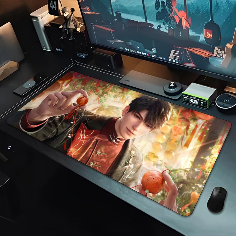 Mouse Pad Large Love and Deepspace Caleb Rubber Keyboard Mouse Carpet Anti-Slip Gamer Mouse Pad Laptop Coaster PC Anime Mousepad