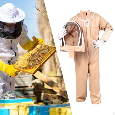 Costum Apicol cu Mănuși Apicole și Costum de Bumbac Ventilat Anti-Înțepături pentru Scrimă