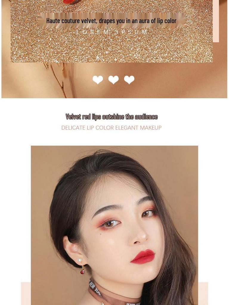 NEUER Air Lip Glaze: Samtmatter wasserfester Lippenstift, Lang anhaltend, Nicht verblassend, Nicht klebrig, Studentenfreundlich, No-Makeup-Look, Aufhellend.