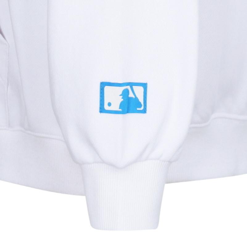 New MLB Mlb Old Flower Sweatshirt Unisex White 31HDM1011-07W