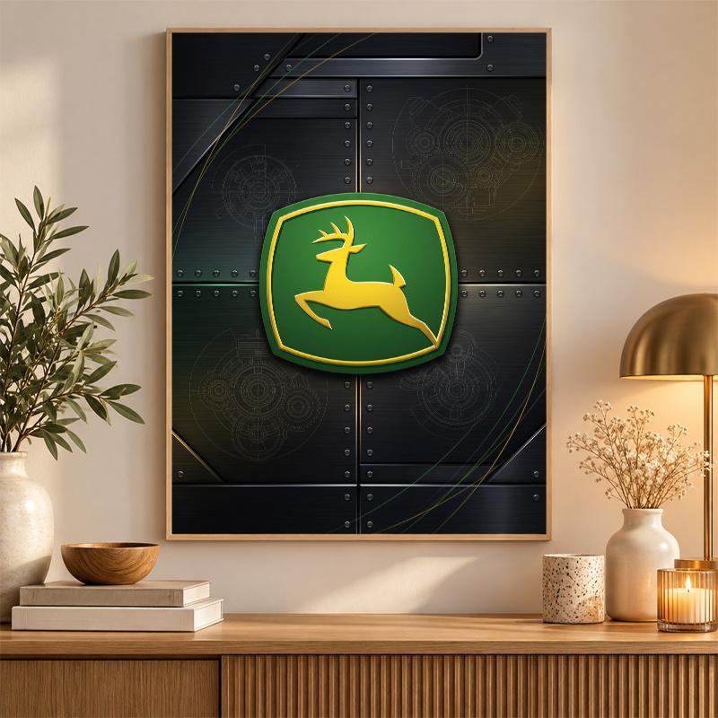 John Deere Súprava na diamantové malování 5D plné vrtáky DIY diamantová mozaika Nástěnná malba Domácí dekorace