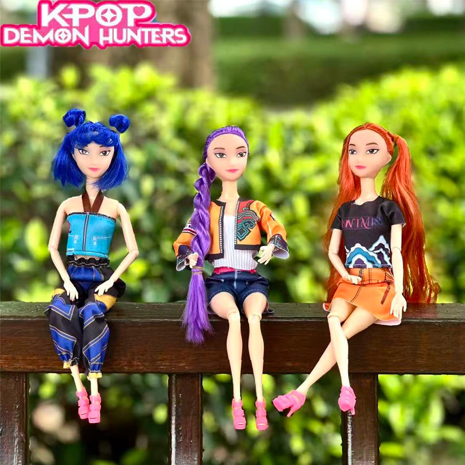 Anime Kpop Demon Hunters Witch Hunter Group High Appearance Glue Doll Doll Girl's Heart Decorative Doll Holiday Gifts