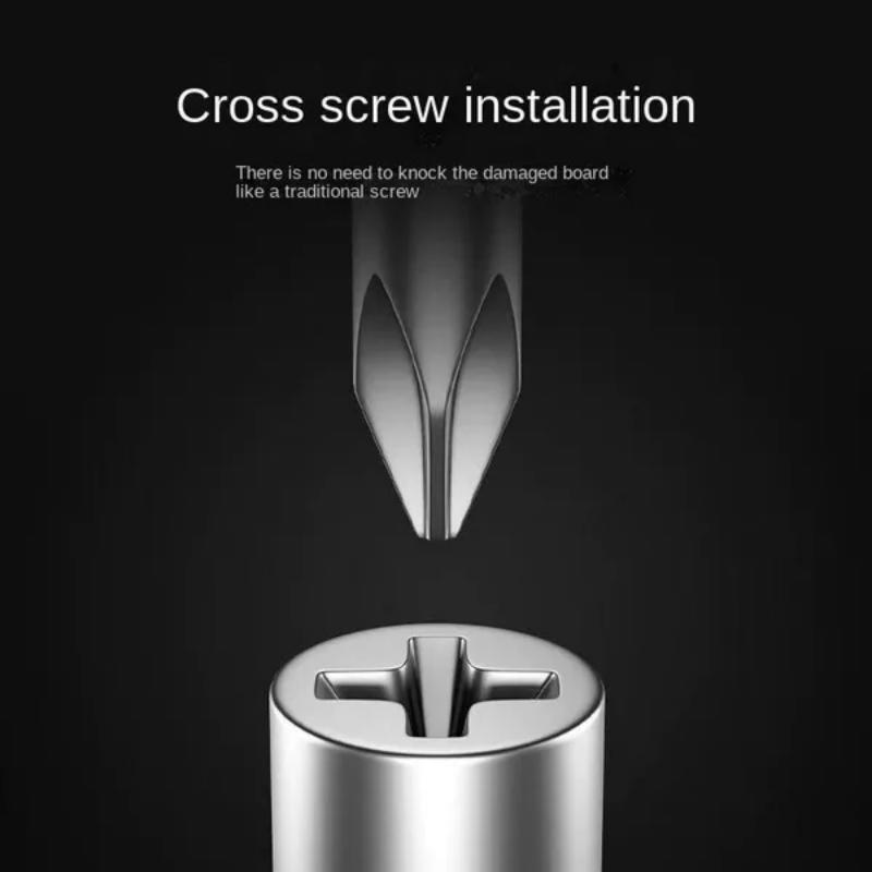 12/1Pcs Cabinet Board Screws Self-tapping Screw with Rubber Sleeve Laminate Support Cabinet Wardrobe Hard Nonslip Partition Nail