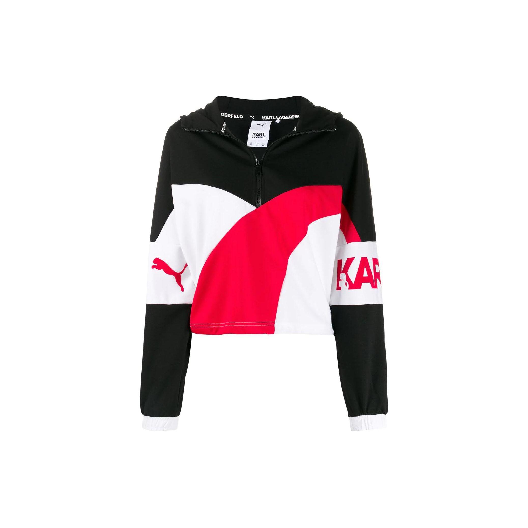 PUMA x Karl Lagerfeld Women s Cropped Half-Zip Hoodie 595567-01 XS