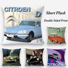 Cool C-Citroen Classic Pillow Case Plush Fabric Soft Double Sided Print Sofa Cushion Cover Throw Pillow Covers