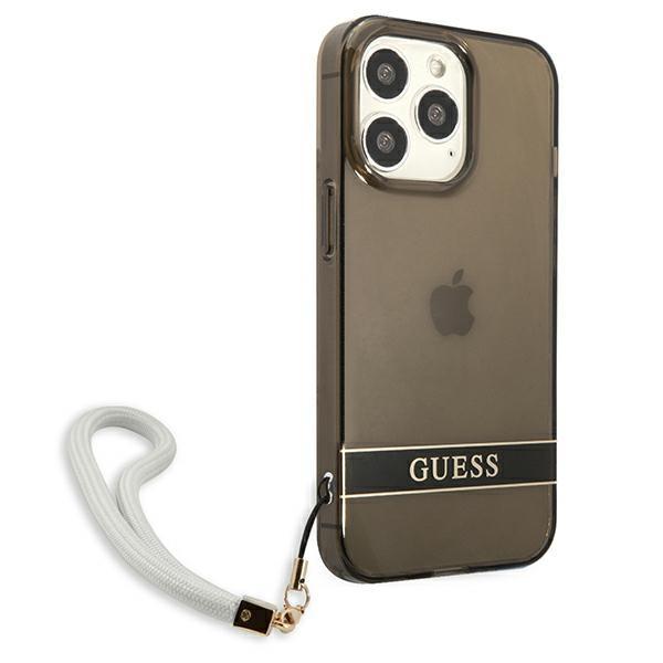 Guess Guhcp13Lhtsgsk Iphone 13 Pro / 136,1 Czarny/Black Hardcase Translucent Stap