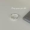 Su Chuang S925 Sterling Silver Twisted Knot Adjustable Women's Ring - Korean Minimalist Design