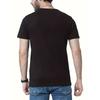 European Sizes Summer Men'S Fashion Short-Sleeve T-Shirt with Letter Pattern Print