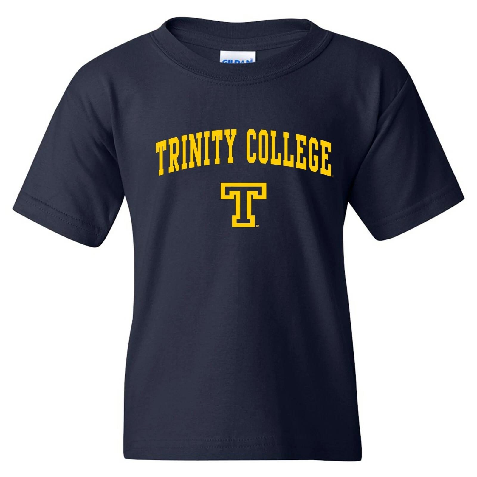 Trinity College Bantams Arch Logo Licensed Unisex Youth T-Shirt - Navy L