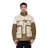 Li Ning Stand Collar Warm Long Down Jacket Men Outerwear Paper-White Smoky-Apricot AYMP143-1