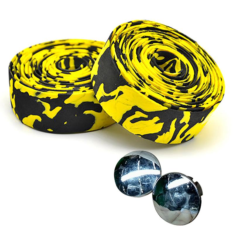 2Pcs Eva Bicycle Handlebar Tape Cycling Mountain Bike Handle Belt Reflective Wrap Road Bike Belt With Bar Plugs
