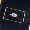 Birnenförmiger Tropfen S925 Silber Weißer Diamantring in Krappenfassung - Klassisch & Modisch