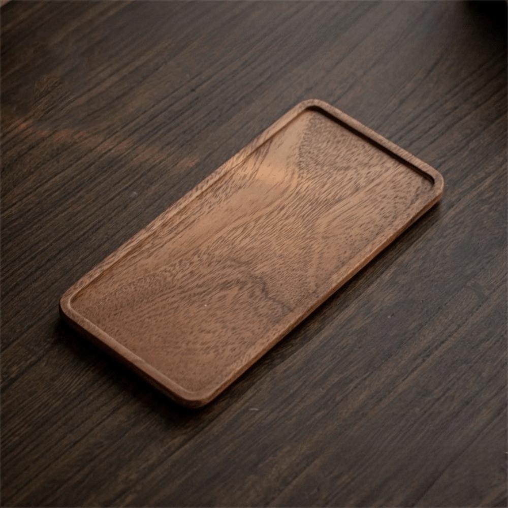 Creative Wooden Tea Tray Rectangular No Splicing Serving Tray Snack Fruit Tray Hotel Serving