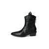 Stivaletti a Punta Quadrata da Donna, Stivali Nudi, Stivali Retro, Scarpe Versatili e Uniche