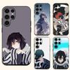 Kreativní nárazuvzdorný kryt s motivem D-Demon Anime Obanai Iguro pro Samsung Galaxy S 24, 25, 23, 22, 21, 20 Plus Ultra 5G Lite