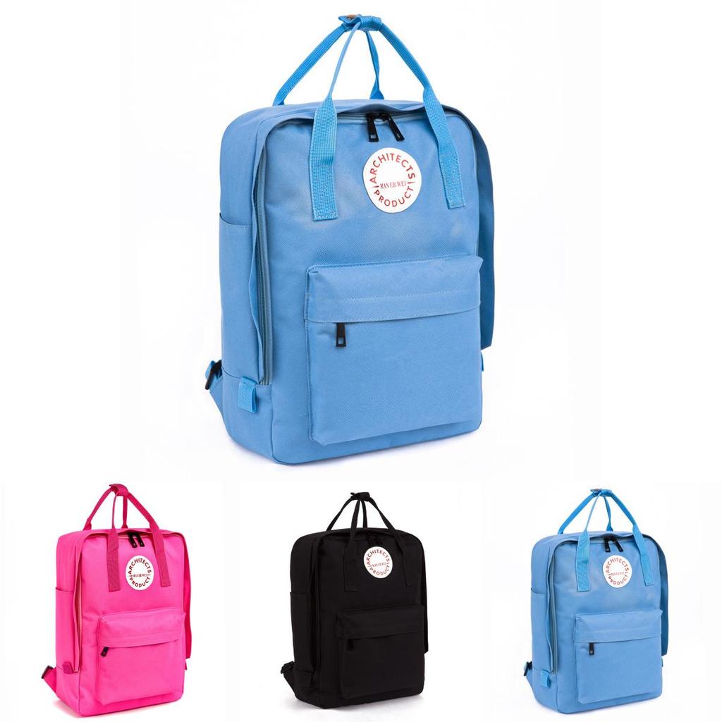 Man Er Wei Letter Print Durable Oxford Canvas Backpack For Travel And Daily Commutes