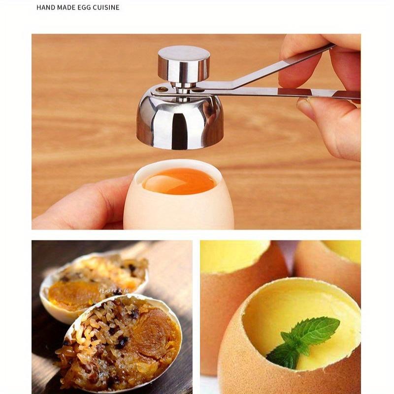 Stainless Steel Egg Cutter Set Egg Cracker Egg Opener Egg Holder Spoon Breakfast Kitchen Tool