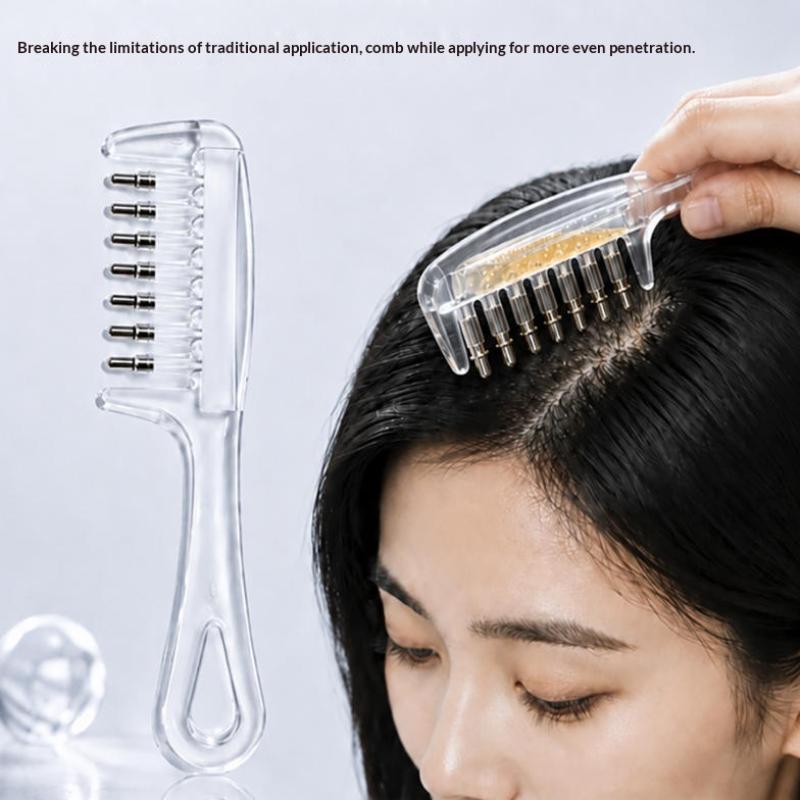 1 Set Refillable Oil Hair Care Comb Essential Oil Infusion Hair Comb Scalp Massage Applicator Brush For Hair Growth Treatment