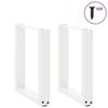 VidaXL Coffee Table Legs U-Shape 2 Pcs White 38 X (42-43) Cm Steel 4013153