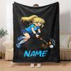 Custom Name Hockey Theme Printed Blanket - Perfect for Couch, Bed, Travel & Outdoor Use | Machine Washable, Cozy & Durable.