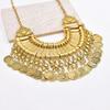 Gypsy Bohemia Coin Tassel Statement Choker Necklace Women Boho Afghan Turkish Ethnic Tribal Jewelry Accessories