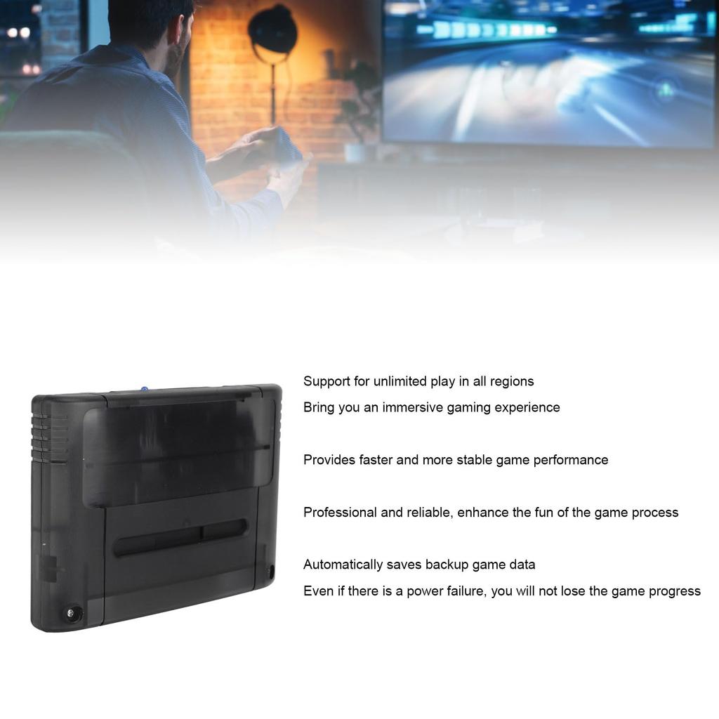 Game Cassette with 8GB Memory Supports and V1 Seamless Automatic Save Compatible with SFC Game Console Card, FAT16, FAT32, Versions, Gameplay, Backup,
