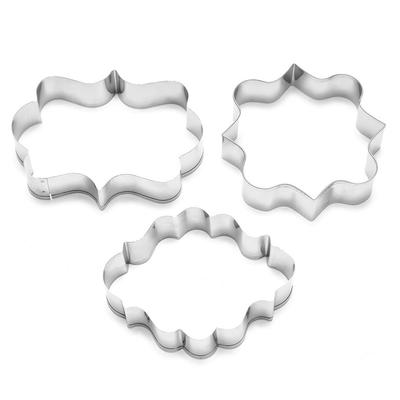 3 Stück Kuchenform DIY Basteln Wiederverwendbare Edelstahlformen Backdekoration Haushaltsformzubehör Fondant Keks