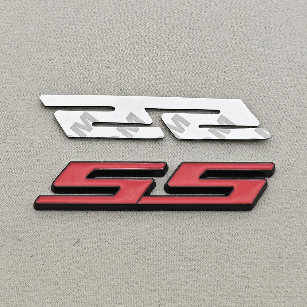 New Car Styling Badge 3D Metal SS Logo Front Grill Emblem Fender Trunk Sticker Decal Accessories For Chevrolet Camaro Silverado