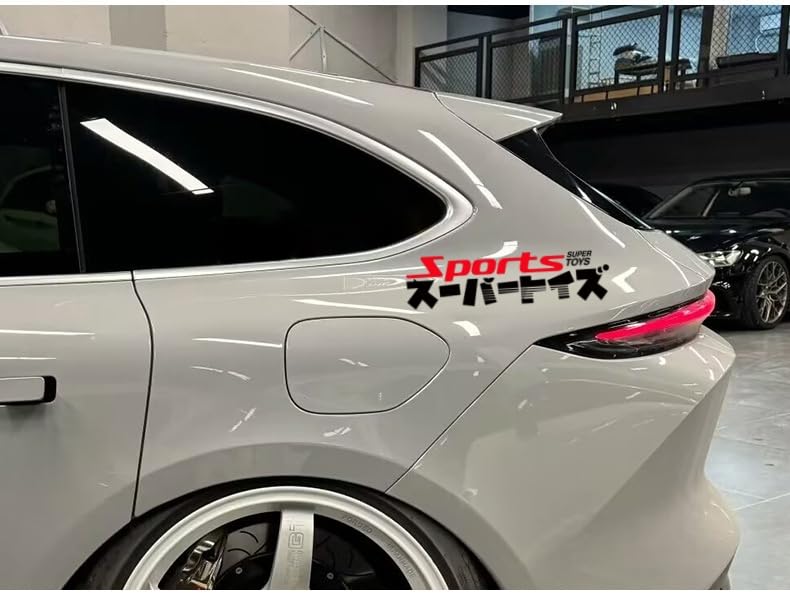 AWX Car Bumper Waterproof and Easy 20cm X Car Decorative Logo Super English and Japanese Text Add a Personality and Style To Your Car Super