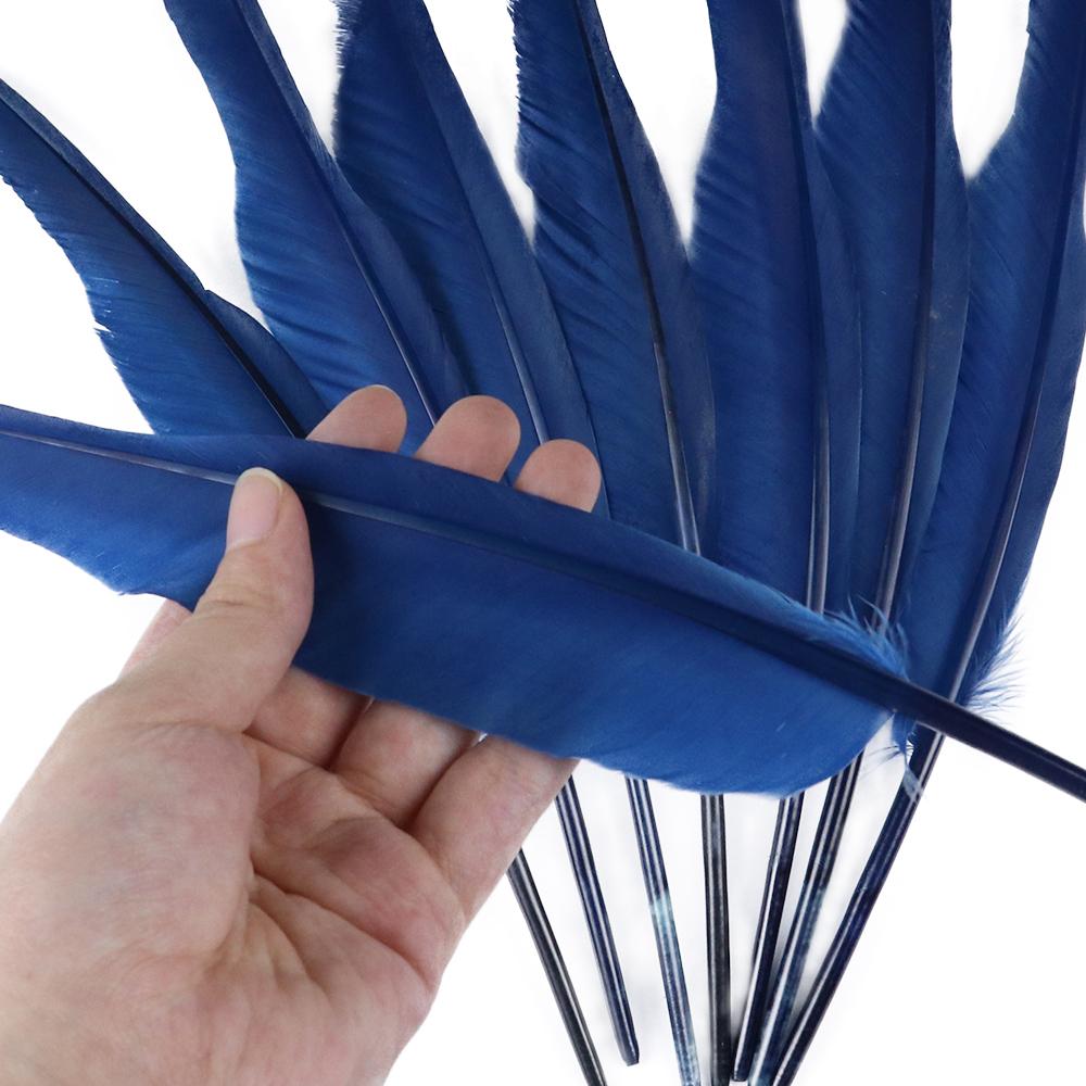 

50PCS Natural Goose Feathers Diy Jewelry Making 25-35Cm/10-13Inch Natural Plumes For Wedding Party Handwork Decoration 25-35 CM темно-синий