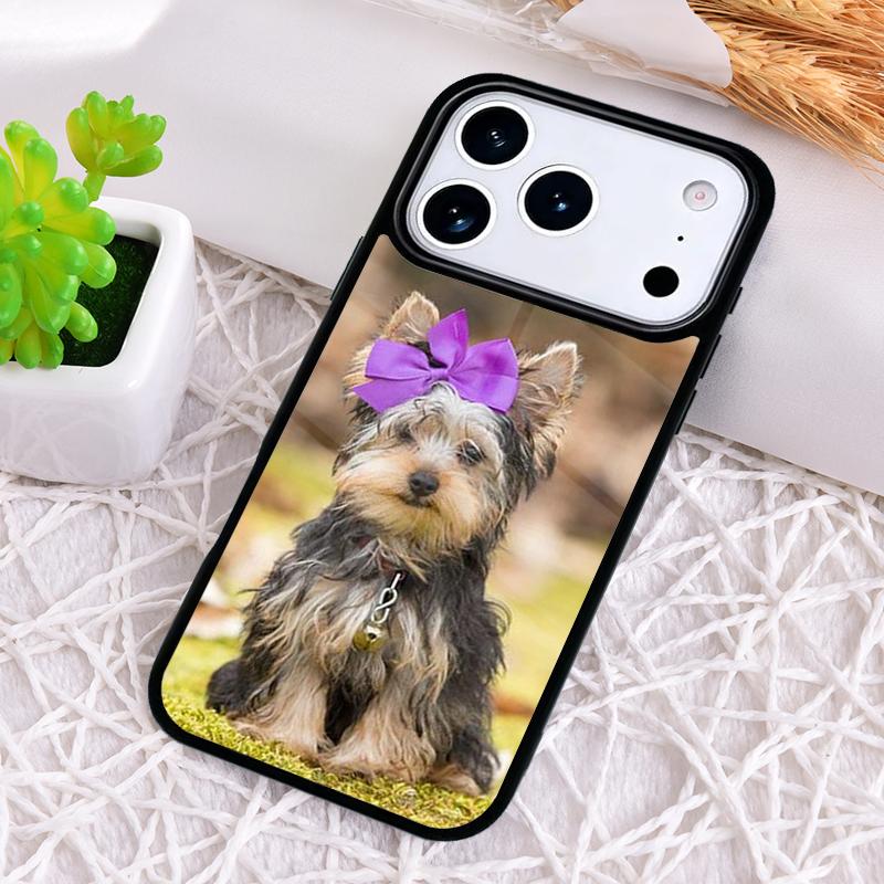 Yorkshire Terrier Hund Welpe Stoßfeste Handyhülle für iPhone 17 Air 16e 15 11 12 14 13 Pro Max Hülle Coque