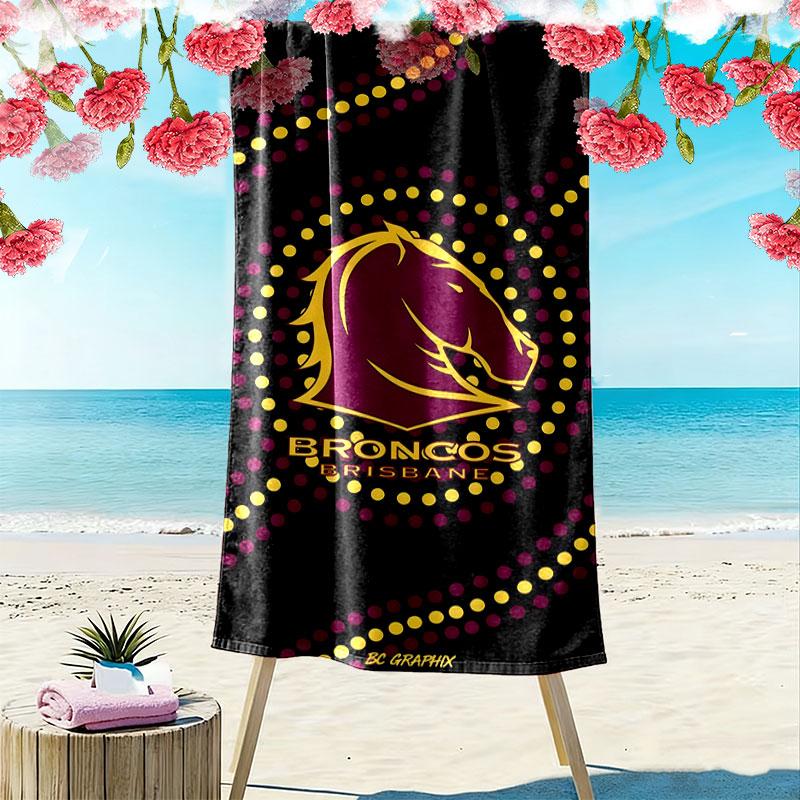 Broncos Soul Print Beach Towel, Large Soft Quick Dry Towel for Beach Camping Swimming