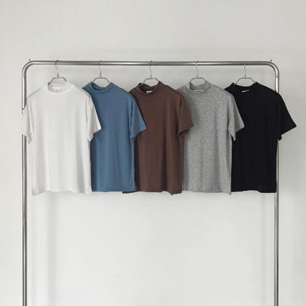 Mizqz Loose Mock Neck ShorT Sleeve Inner T shirT