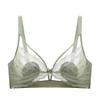 Breathable hole latex thin gathered rabbit ears no steel ring lace bra cover ultra-thin