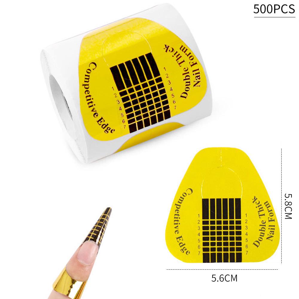 100 Cross-border Exclusive French Nail Extension Forms - Horseshoe & Rectangular Designs